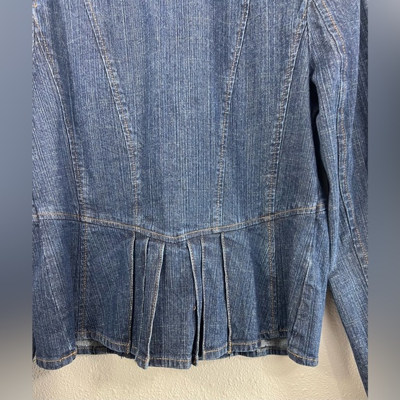 Ann Taylor Loft Button Front Denim Jacket Size 8 - Picture 4 of 12
